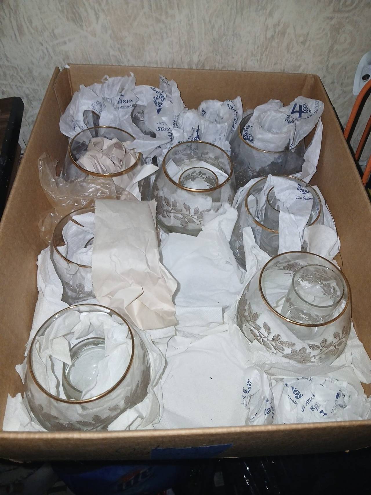 Dorothy Thorpe Silver Leaf Roly Poly Glasses