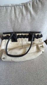 Coach Hampton Pebbled Leather Bag White/Black - Image 2