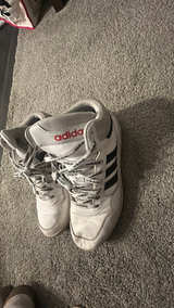 adidas Hoops 2.0 Mid White Black 9.5 - Image 2