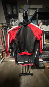 Nike Air Jordan Flight Jacket Black/Red Youth Size 4/5 - Image 2