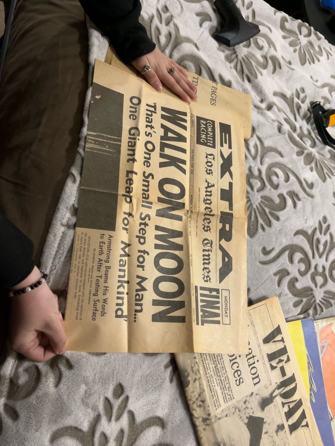 Los Angeles Times July 21, 1969 Front Page Newspaper