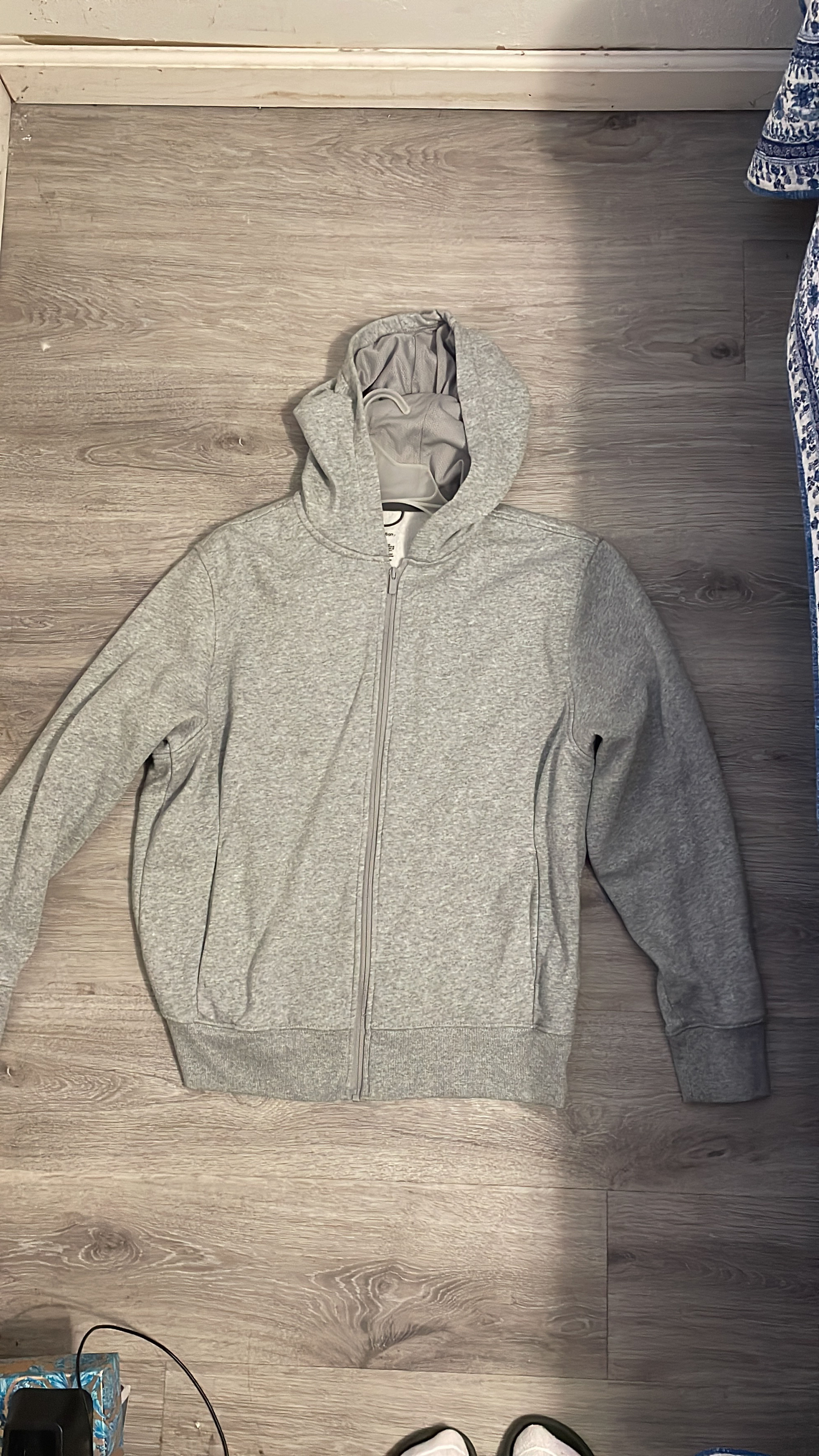 Basic Gray Zip-Up Hoodie