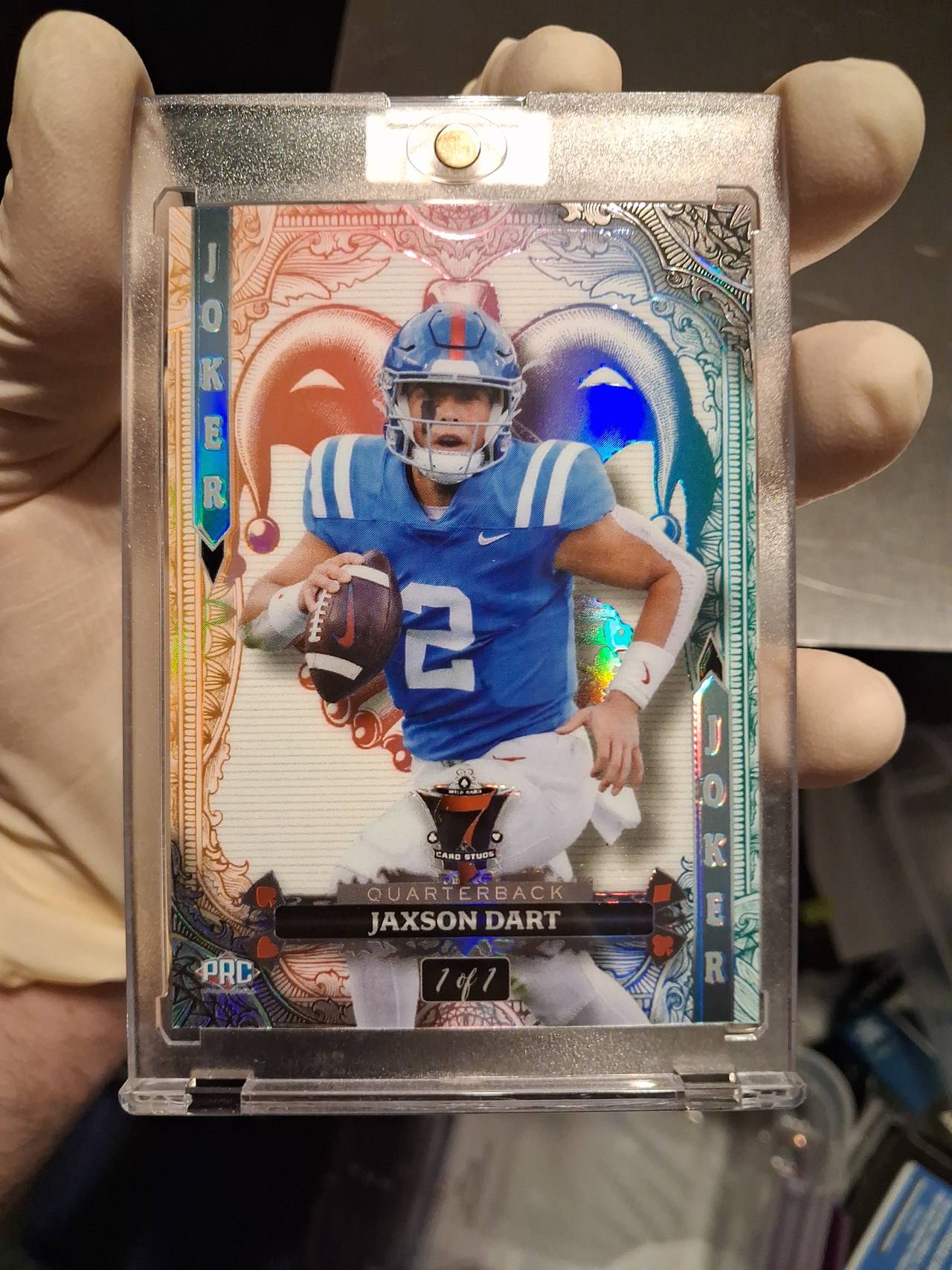 2023 Wild Card 7 Card Studs Jaxson Dart Joker 1/1