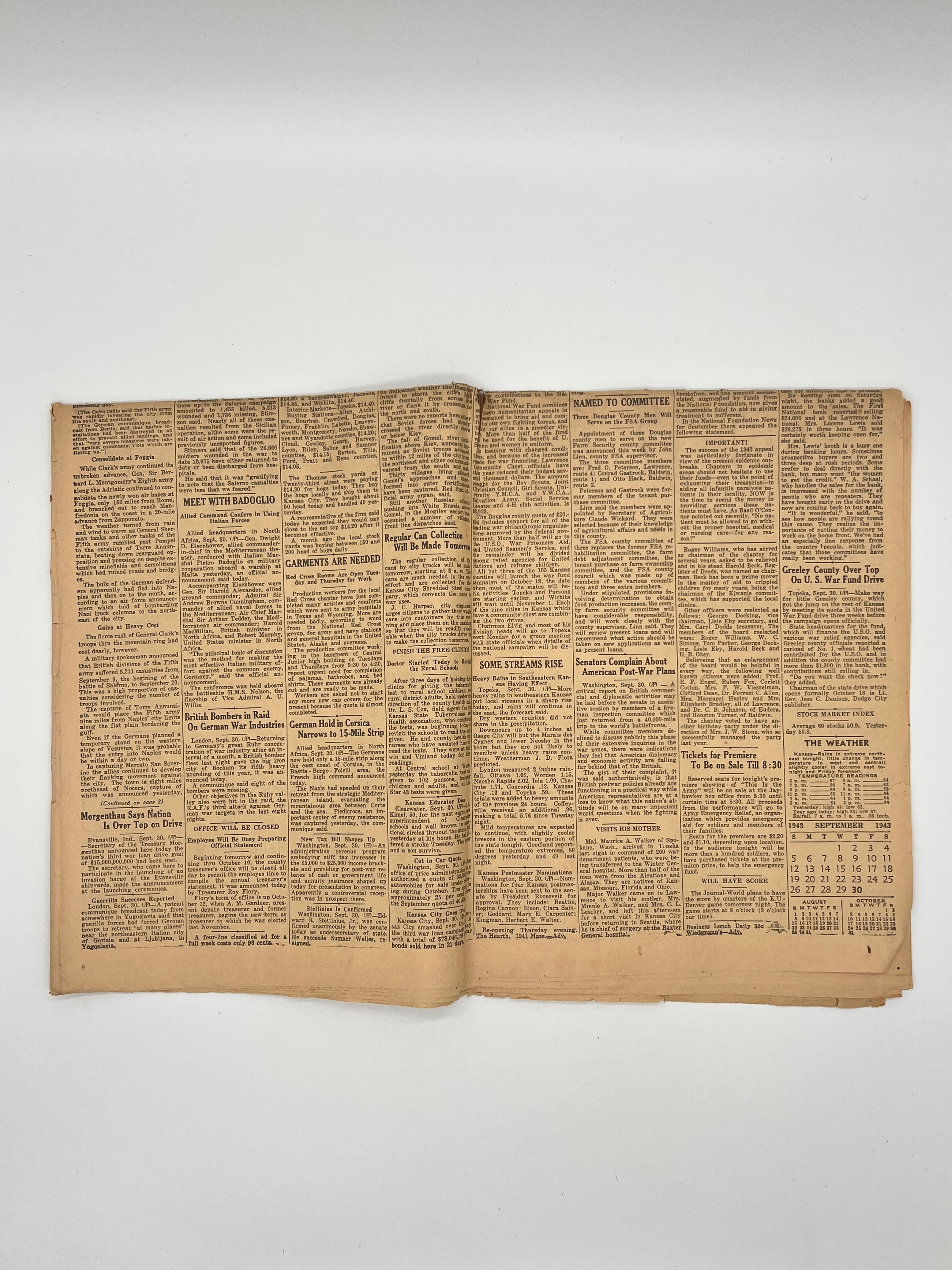 Lawrence Daily Journal-World newspaper from 1943 - Image 3