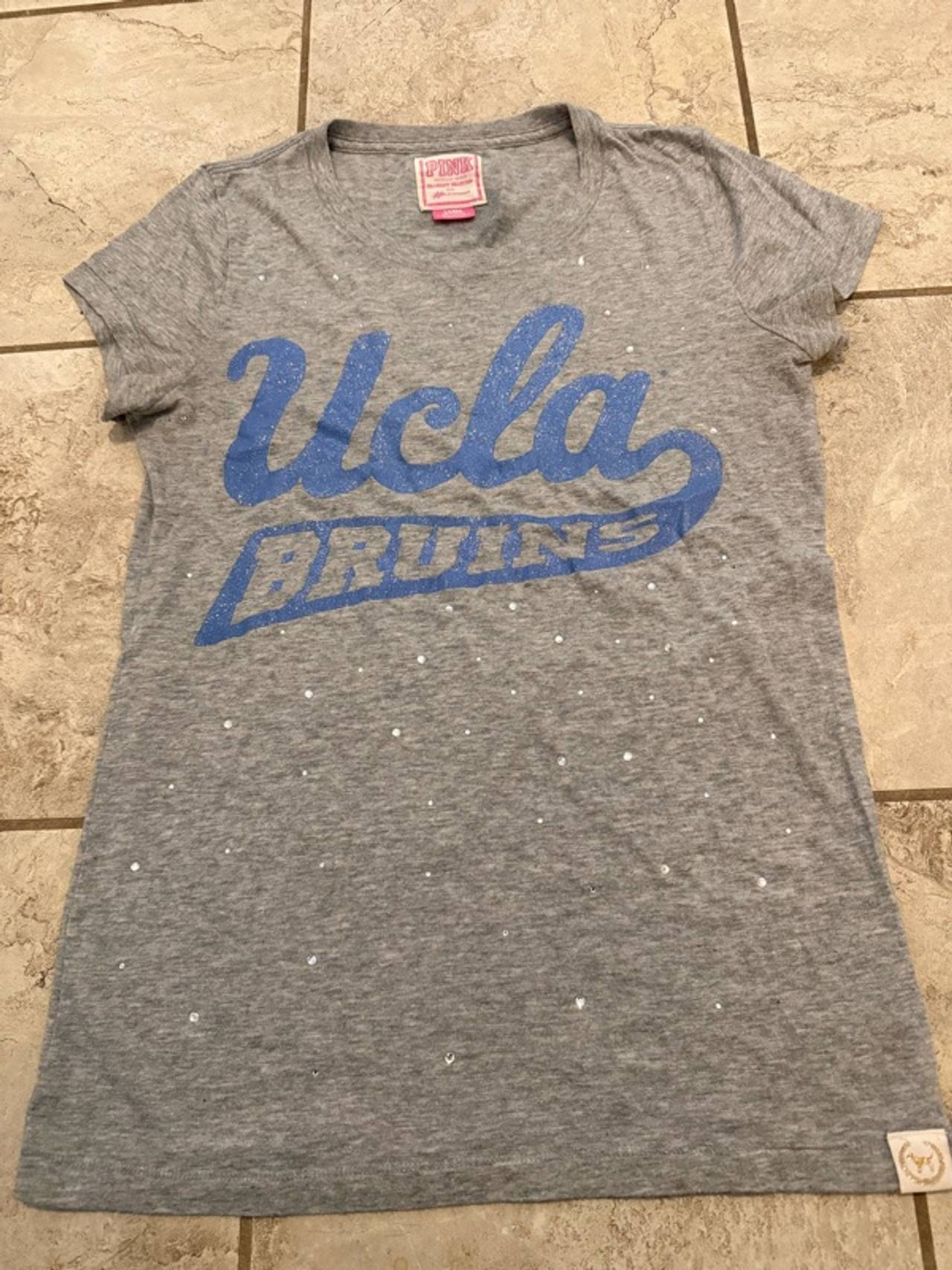 Victoria’s Secret Pink UCLA Bruins Script Logo Gray Short Sleeve T-Shirt