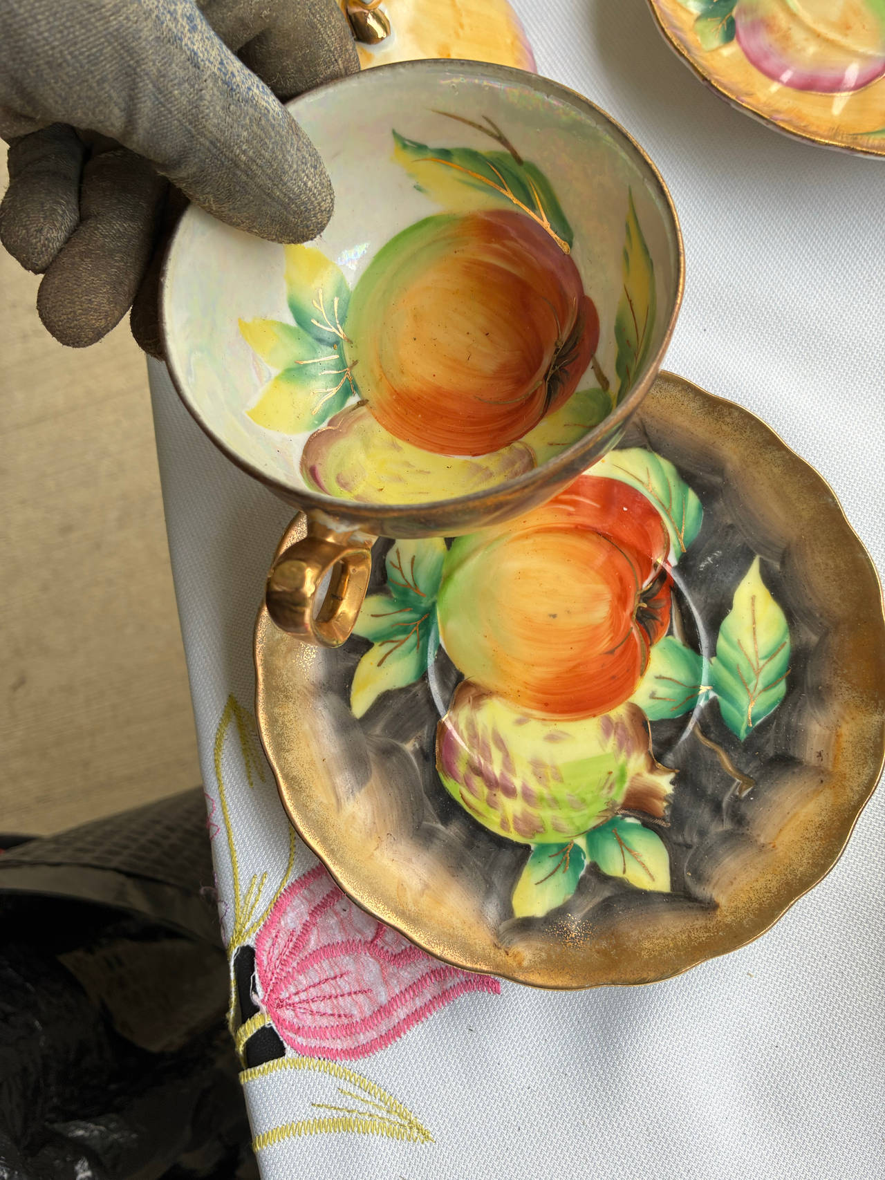 Vintage Occupied Japan Lusterware Teacup and Saucer Set
