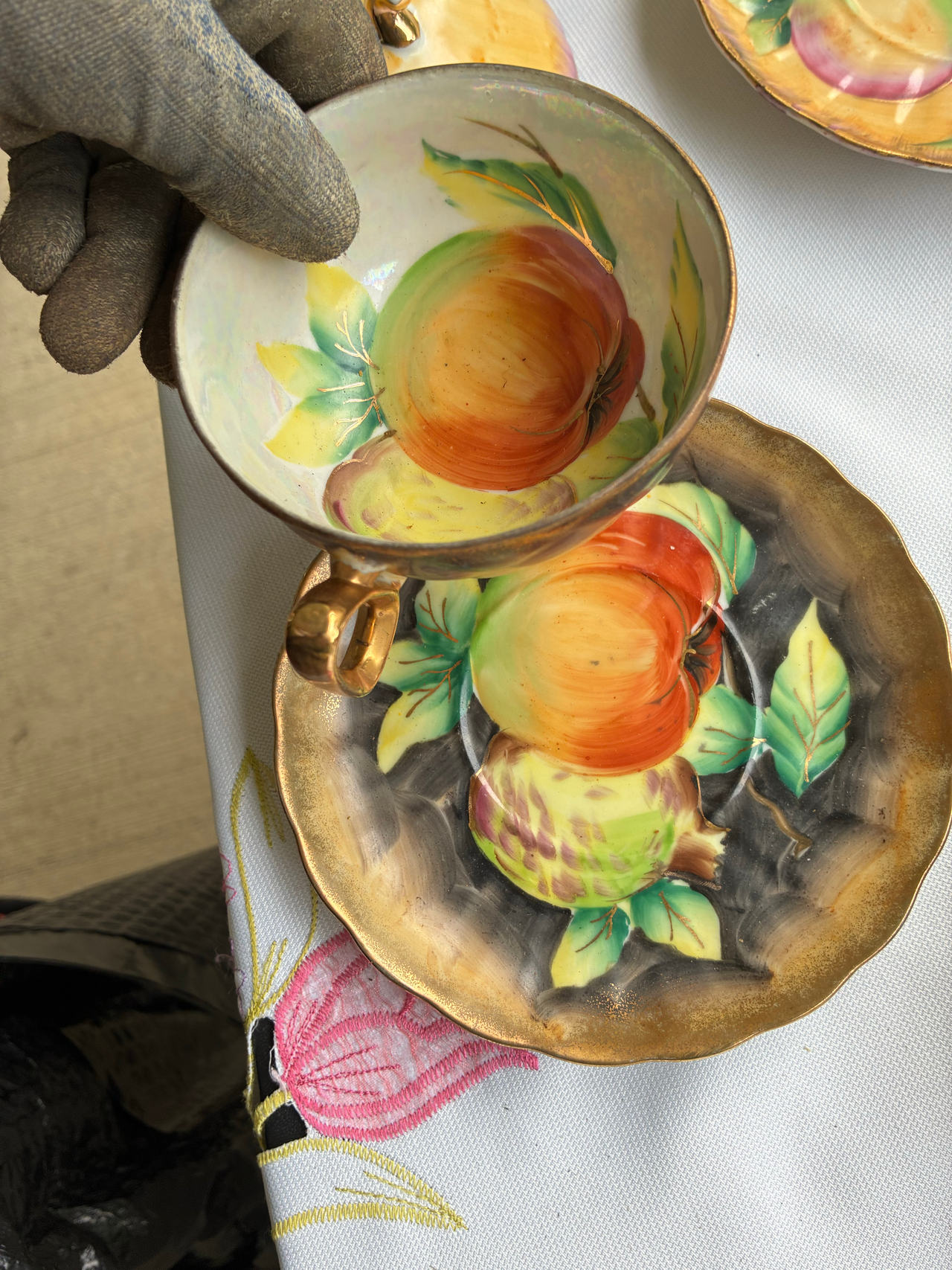 Vintage Occupied Japan Lusterware Teacup and Saucer Set
