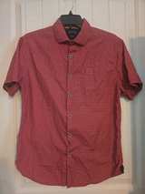 Denim & Flower Red Micro-Print Short Sleeve Shirt - Image 2