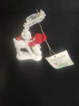 Department 56 Snowbabies She Kissed A Reindeer Ornament - Image 2
