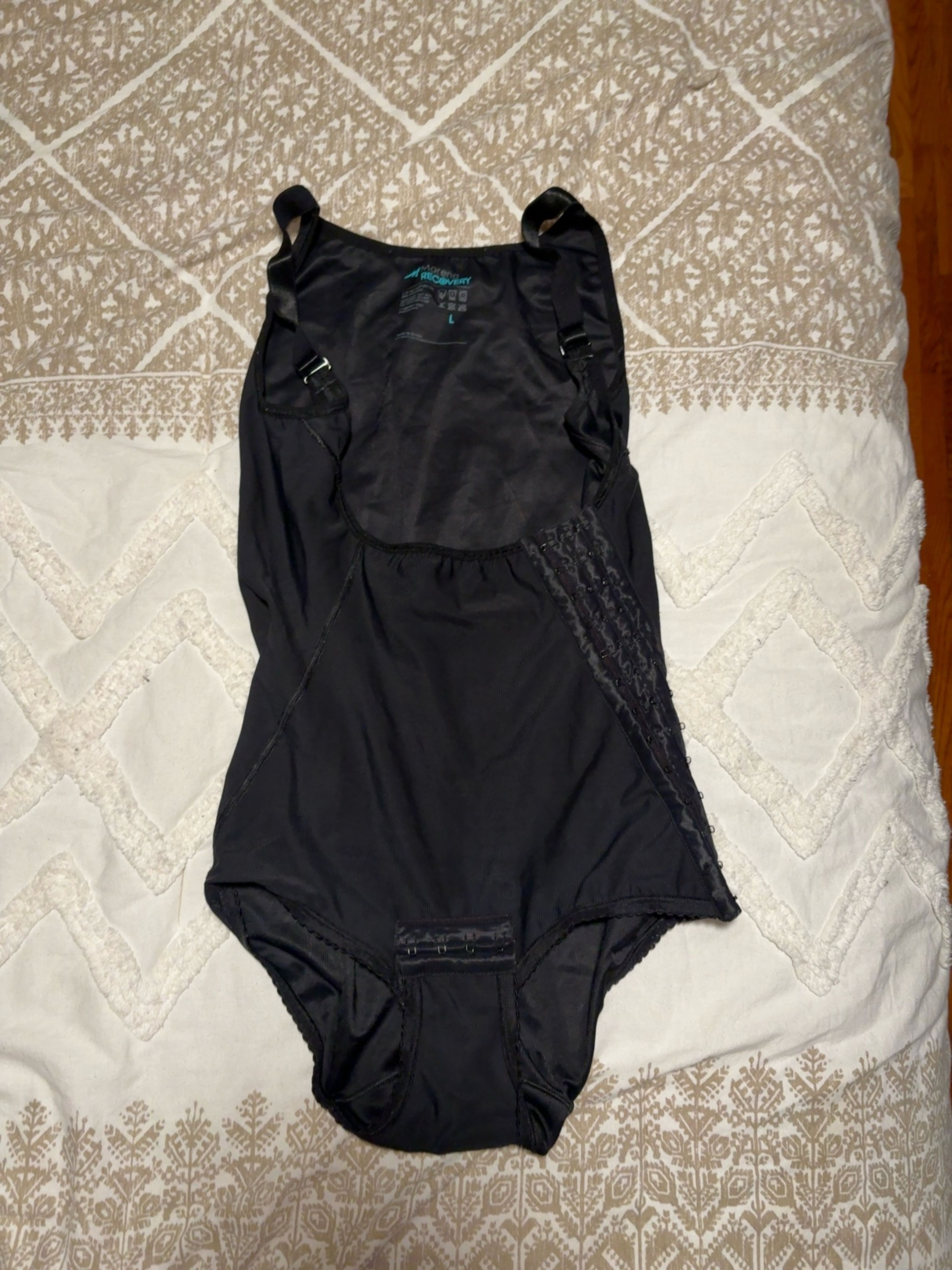 Marena Post-Surgical Compression Bodysuit Black High-Back