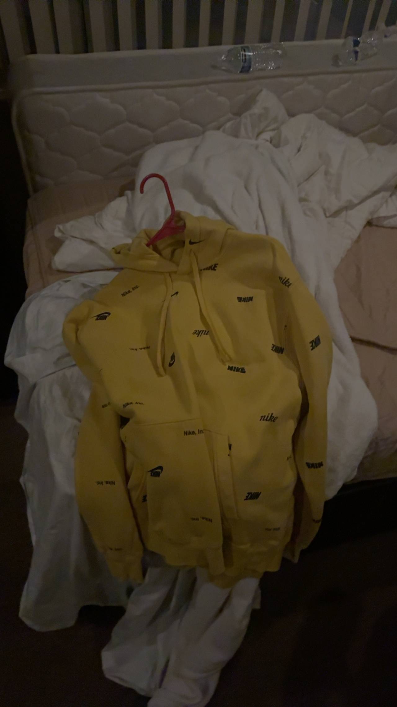Nike Club Fleece All Over Print Hoodie Yellow