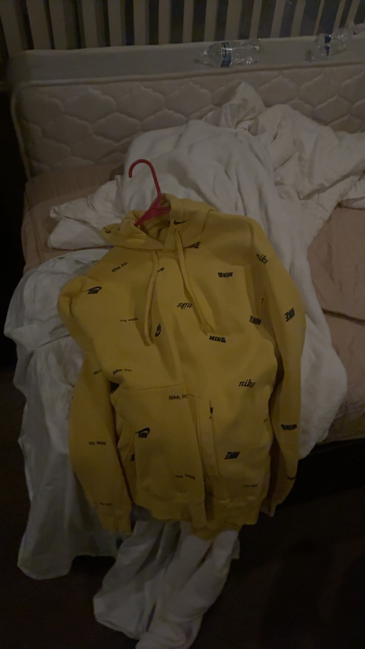 Nike Club Fleece All Over Print Hoodie Yellow