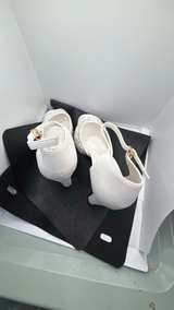 Jidifu White Lace Peep Toe Block Heels - Image 5