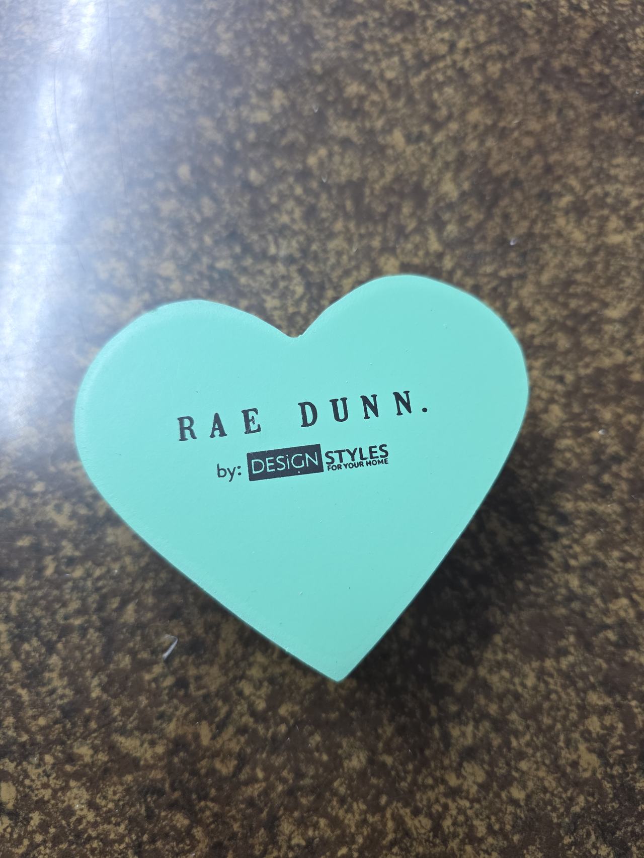 Rae Dunn Hug Me Wooden Heart Sitter