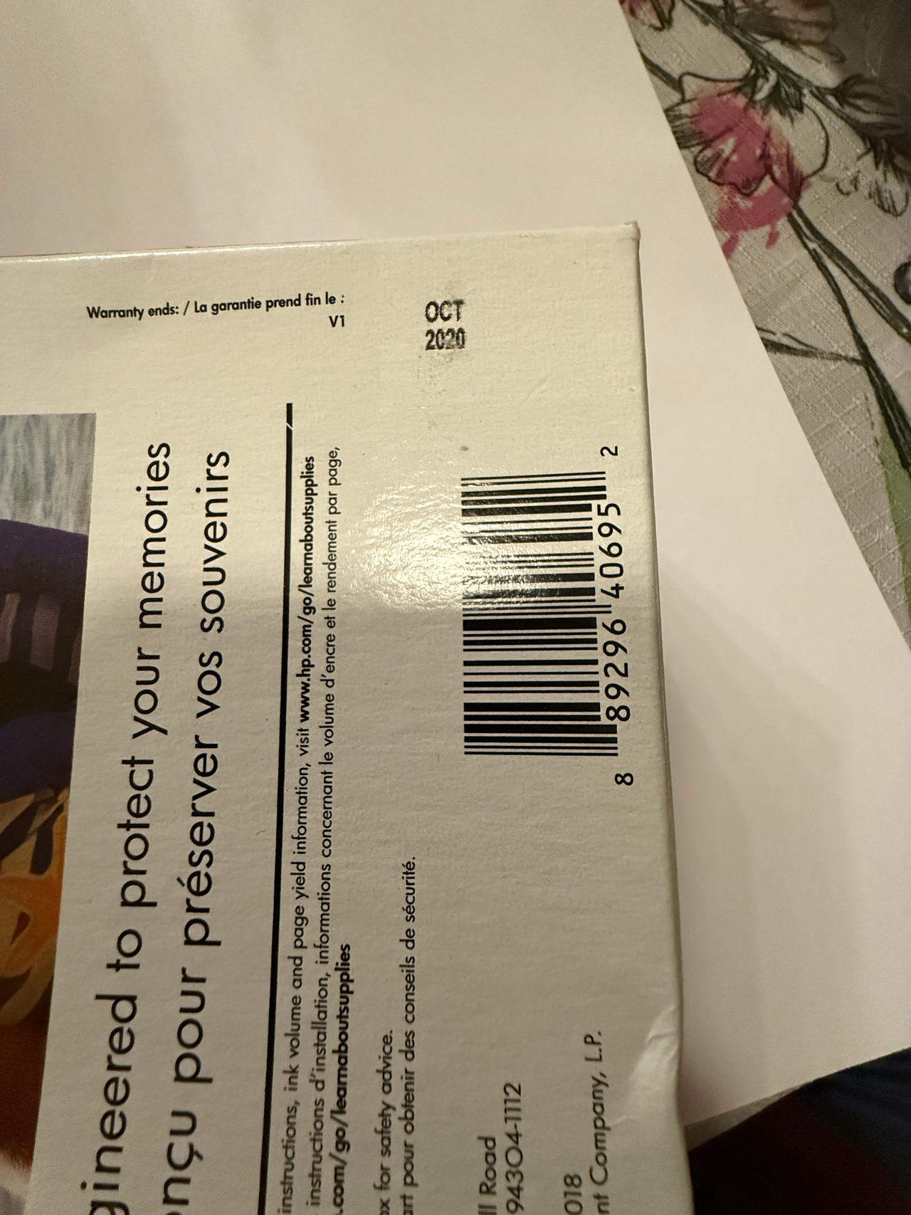 2 pack HP 64XL Black Ink Cartridge dated Oct 2020