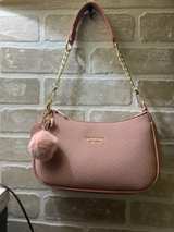 Marley & Bag Pink Textured Shoulder Bag - Image 1