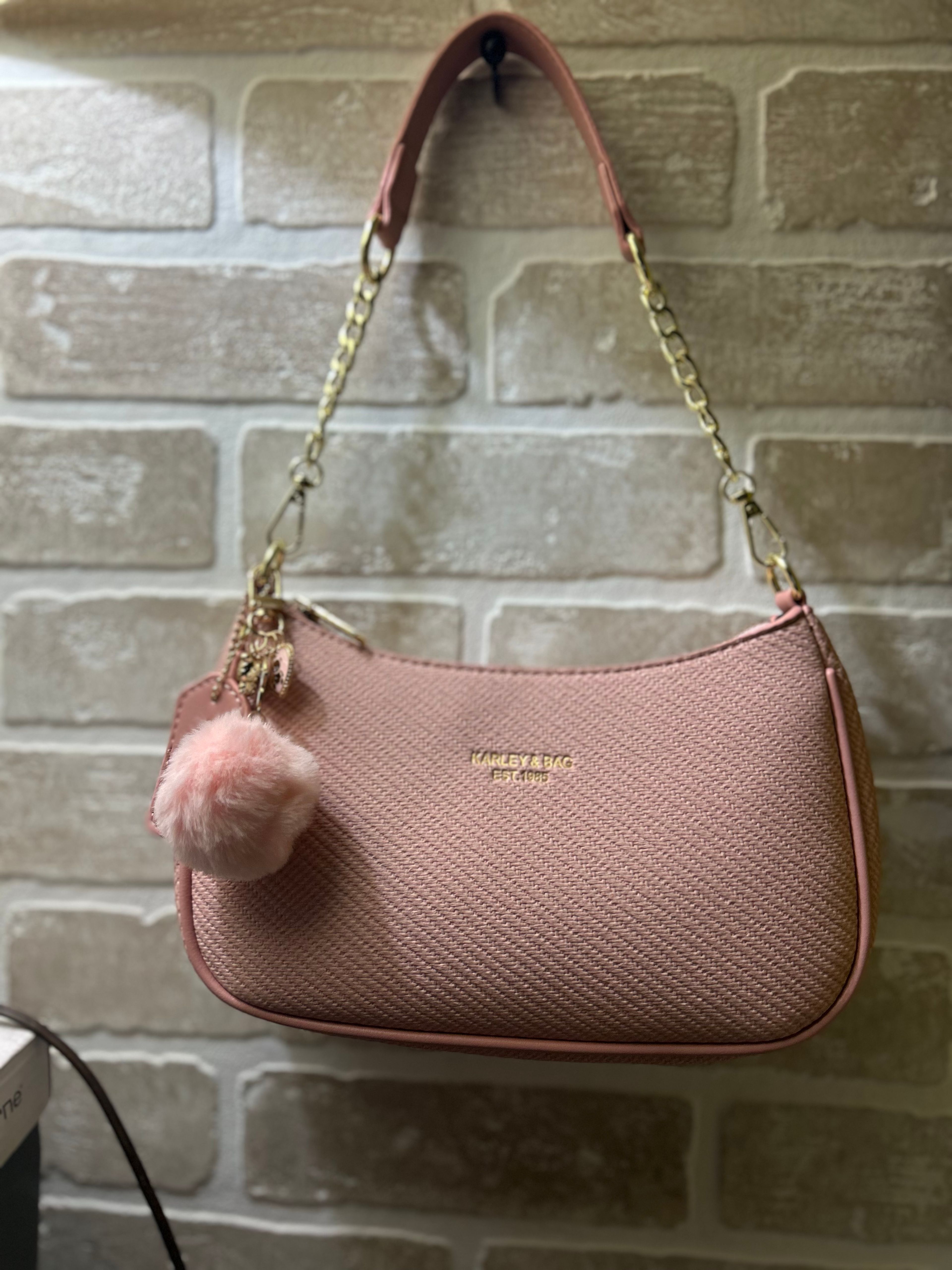 Marley & Bag Pink Textured Shoulder Bag