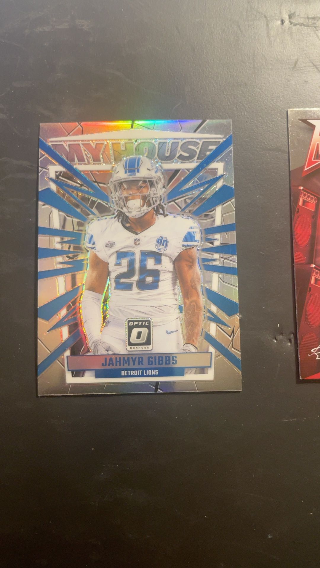 Panini Optic My House Jahmyr Gibbs Silver Holo Rookie Card