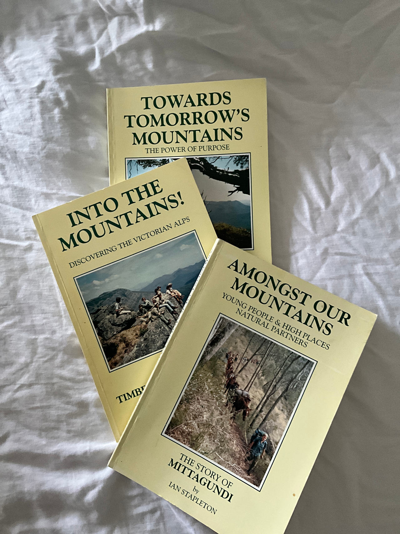 Victorian alps . Signed set of three books by Ian Stapleton.