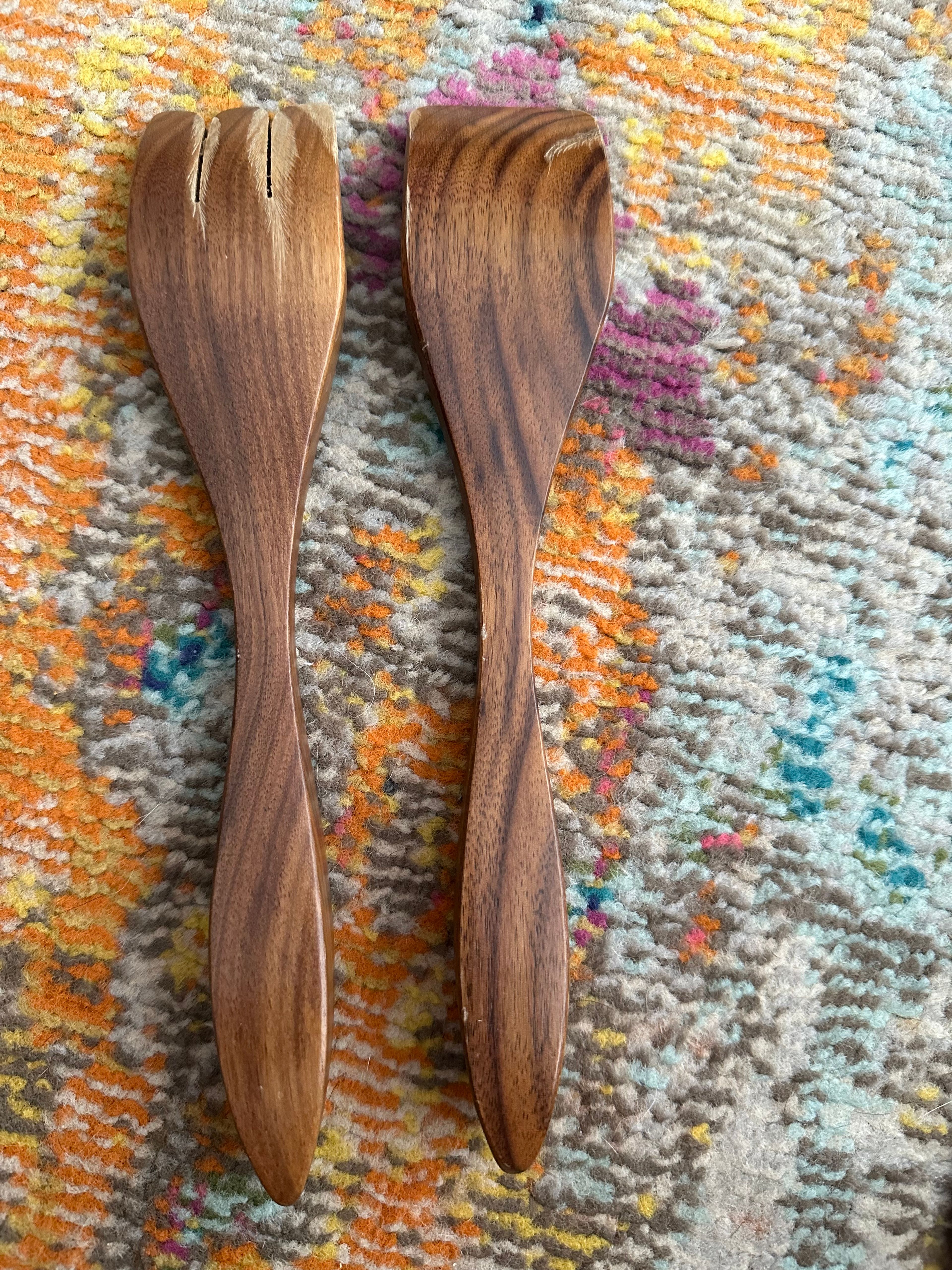 Wood Spoons, Forks Cutlery and Salad Hands - Image 2