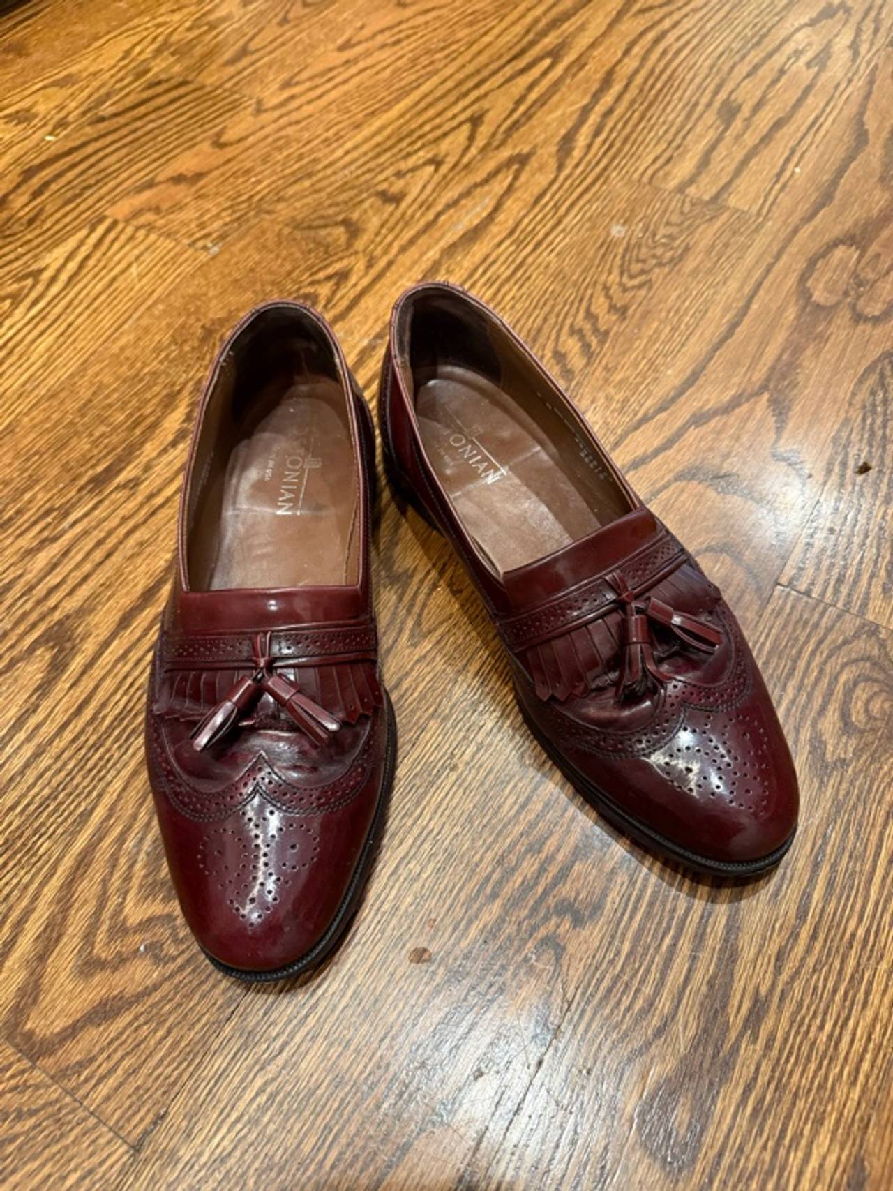Bally Burgundy Tassel Loafer bostonian 