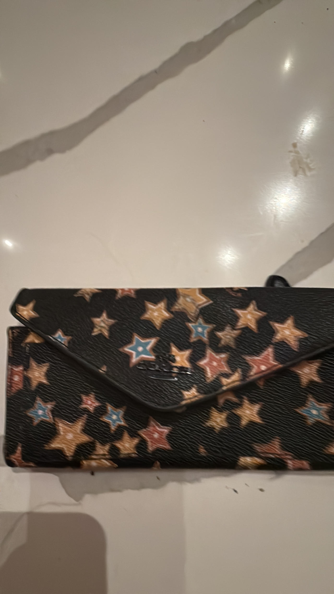 Coach Star Print Envelope Wallet