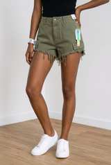 Tinseltown Olive Cargo Shorts sz 1 junior girls - Image 4