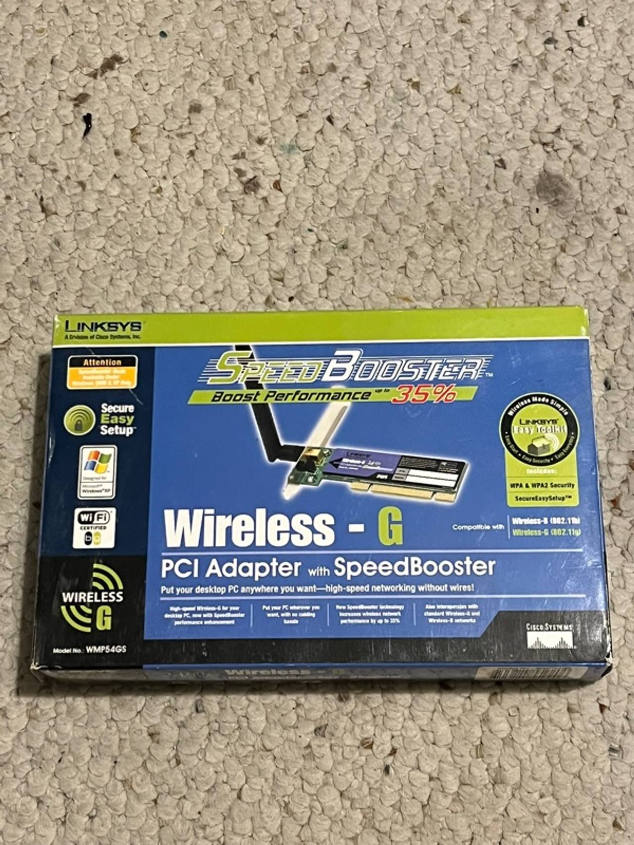 Linksys WMP54GS Wireless-G PCI Adapter with SpeedBooster