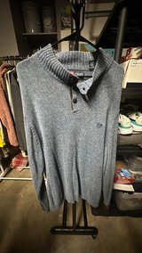 Chaps Men's Navy Blue Sweater with Elbow Patches Size XXL - Image 2
