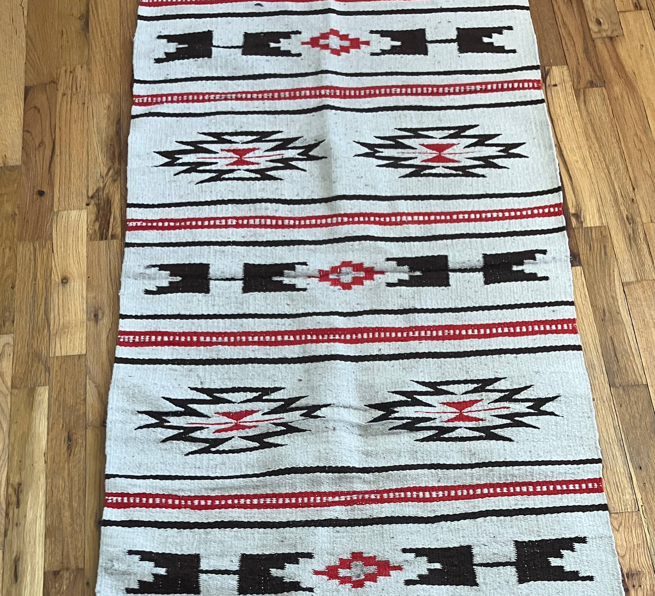 Southwestern Geometric Wool Runner Rug
