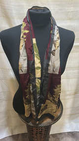 Vintage ECHO Silk Patchwork Leaf Print Scarf - Image 1