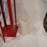 Red Decorative Lantern with Flameless Candle - Image 1