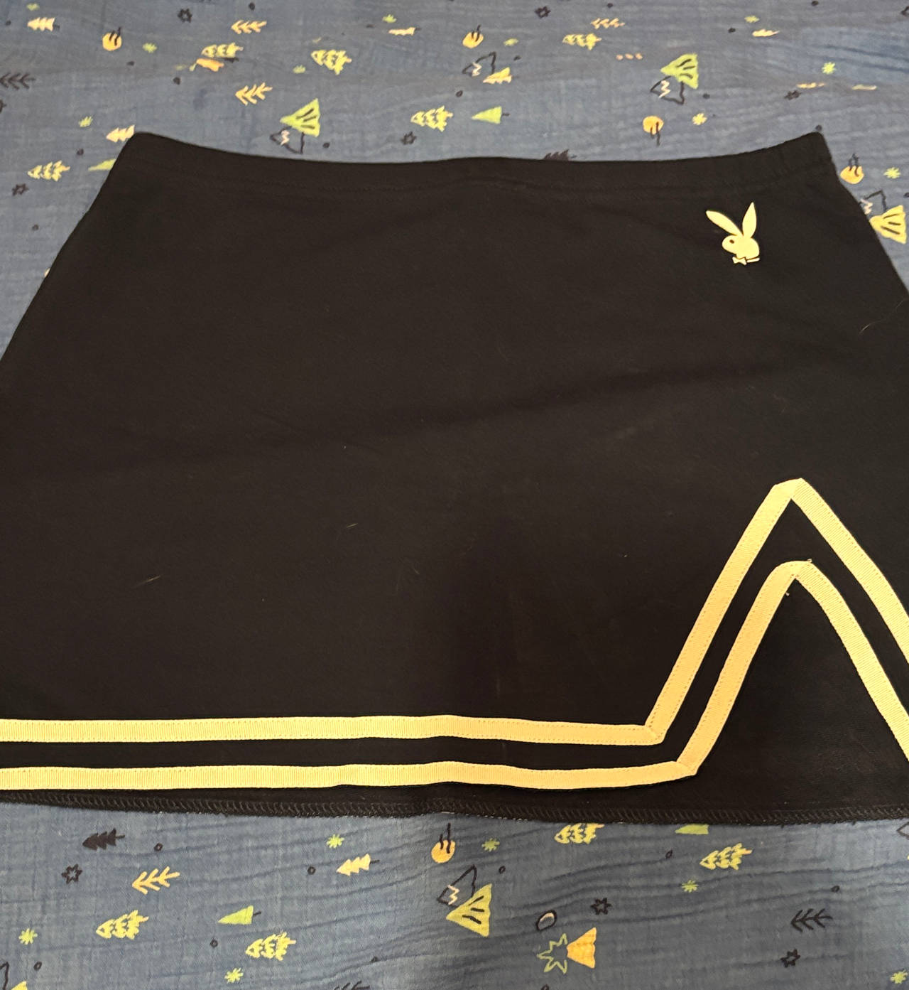 Playboy Black and Yellow Cheerleader Skirt