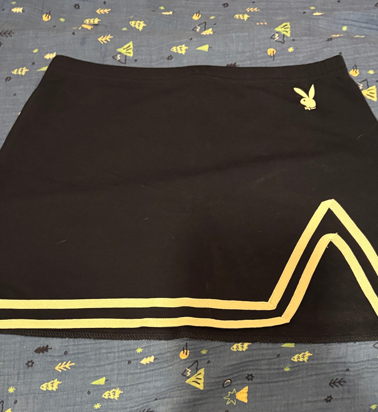 Playboy Black and Yellow Cheerleader Skirt