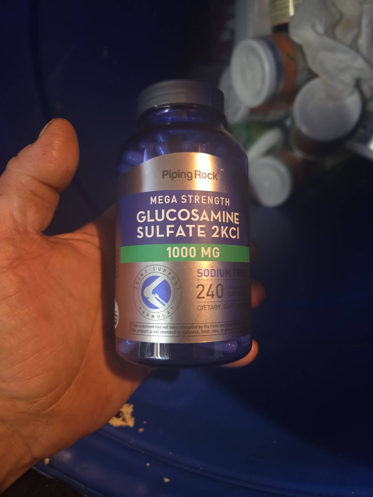 Piping Rock Mega Strength Glucosamine Sulfate 2KCl 1000 mg