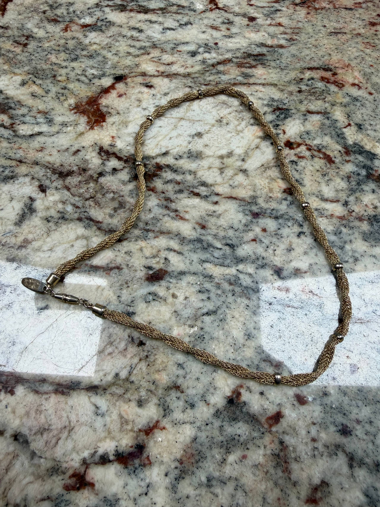 Whiting & Davis Braided Mesh Necklace