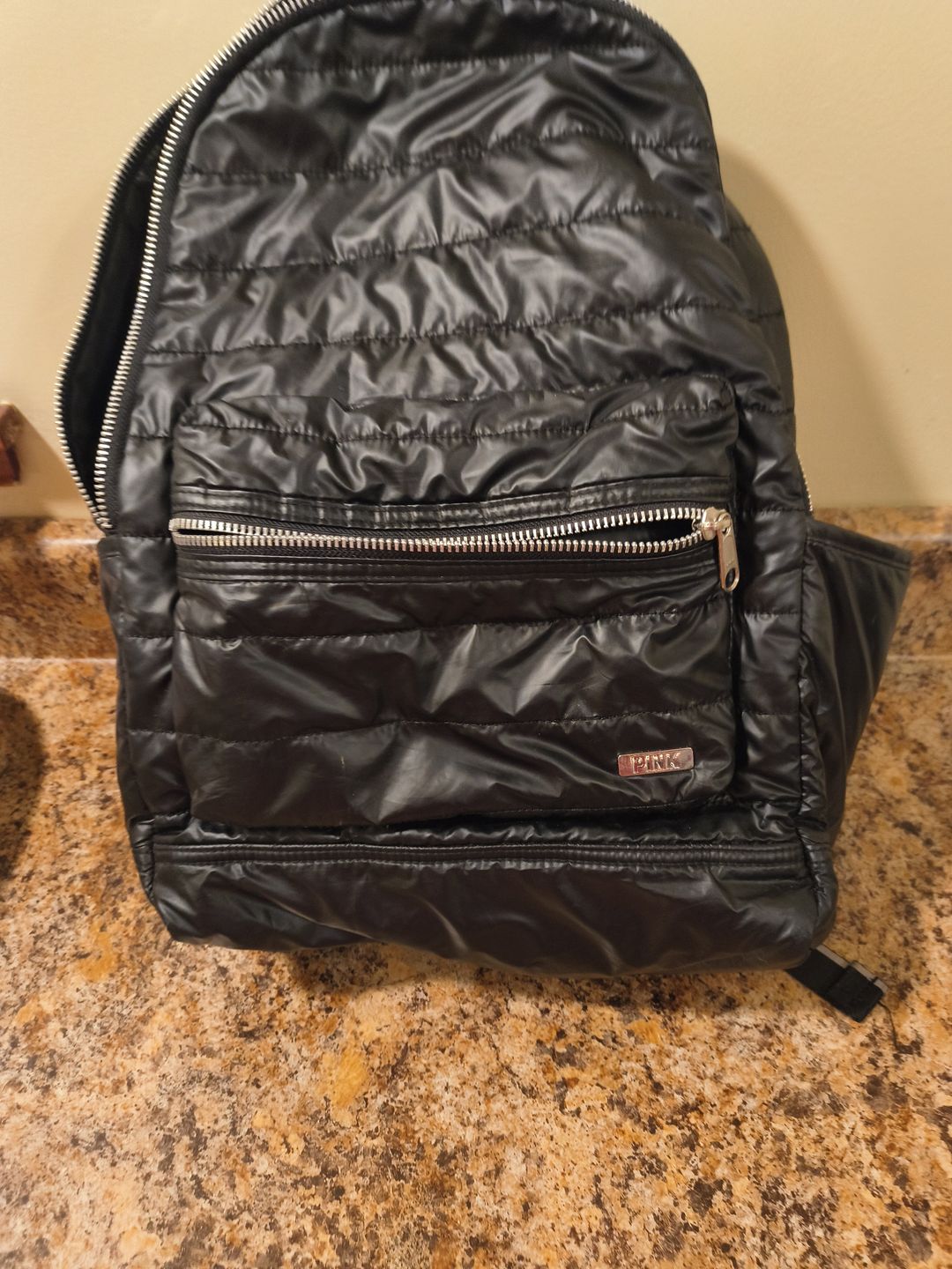Victoria's Secret Pink Quilted Backpack Black