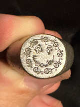 Online Ceramics Flower Face Signet Ring - Image 1