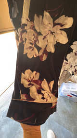 Joyspun Women's Velour Knit Pajama Set Black/White Floral - Image 2