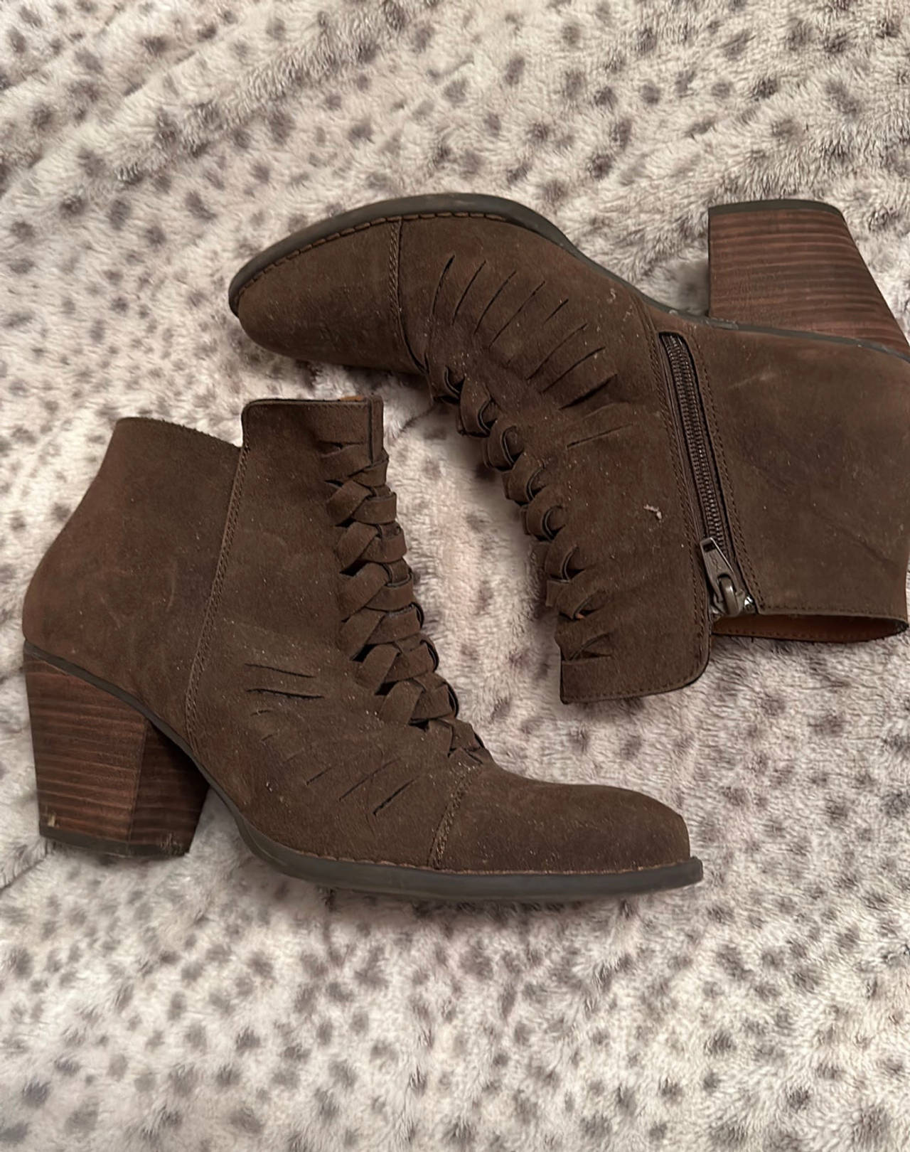 Women's Brown Suede Ankle Boots