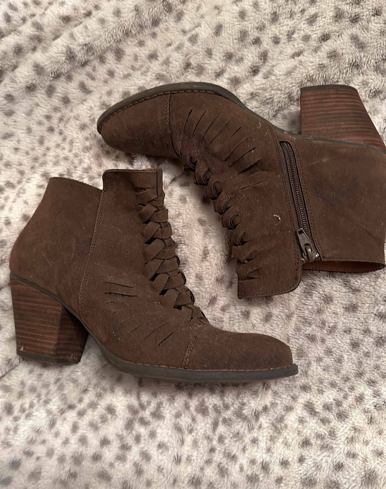 Women's Brown Suede Ankle Boots