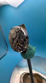 Vintage Bulova Tonneau Sub-Second Watch movement with signed dial and hands - Image 3