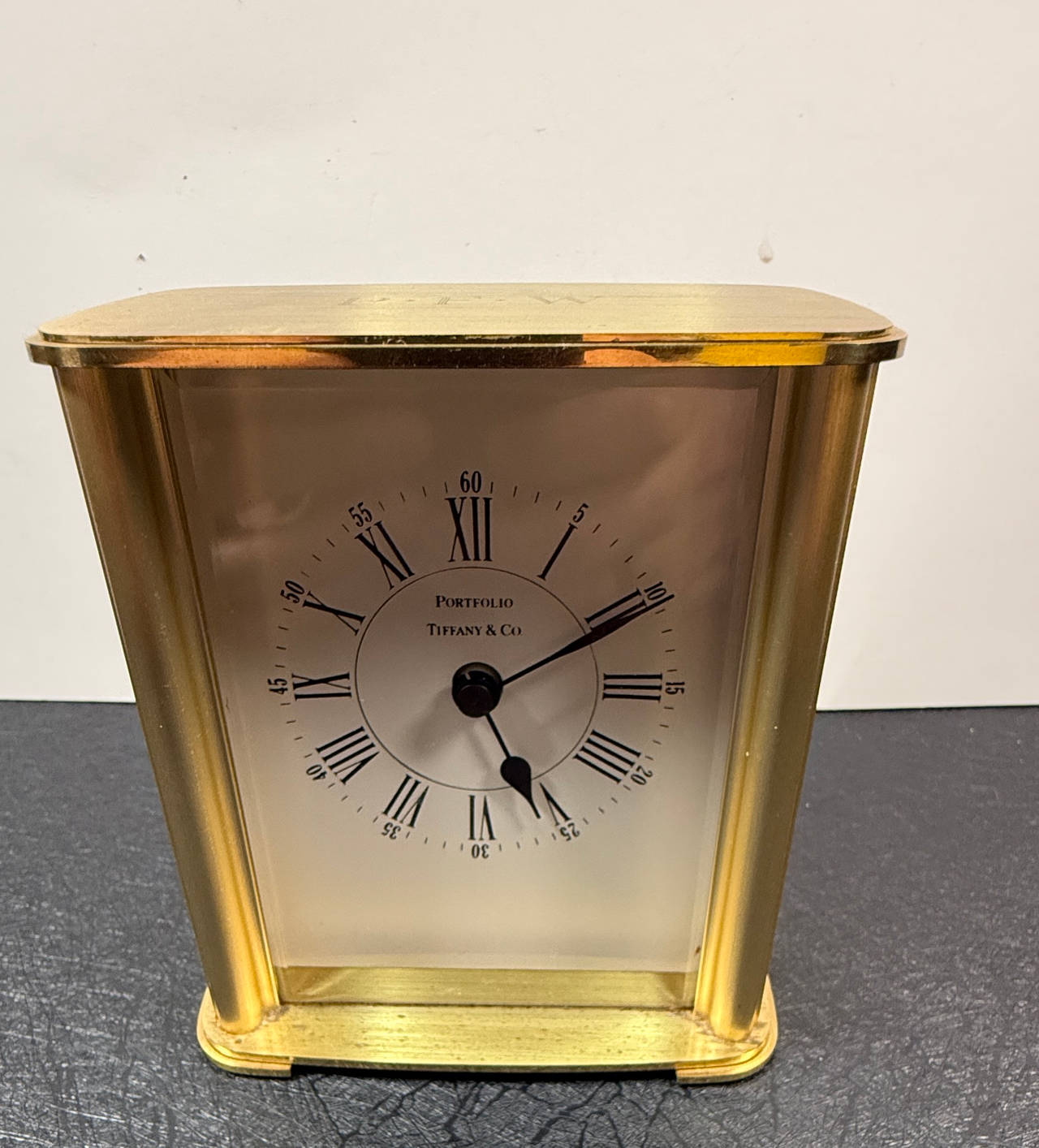 Tiffany & Co. Portfolio Brass Desk Clock