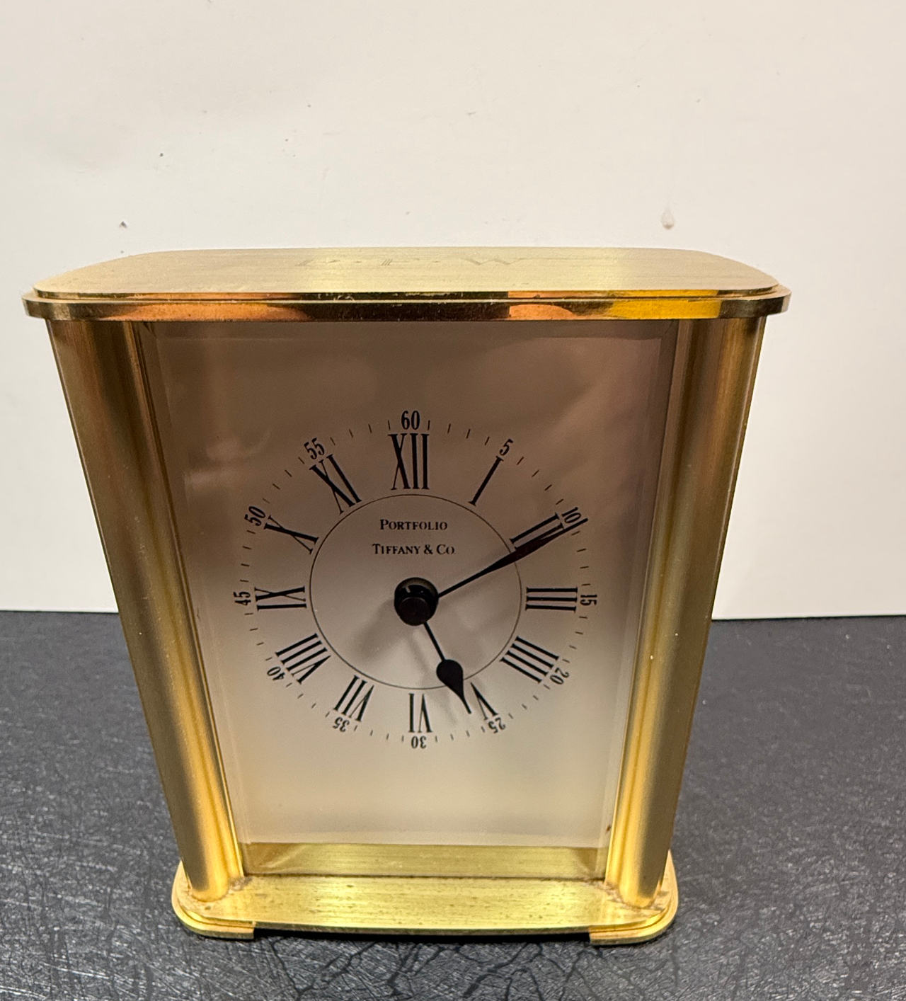 Tiffany & Co. Portfolio Brass Desk Clock