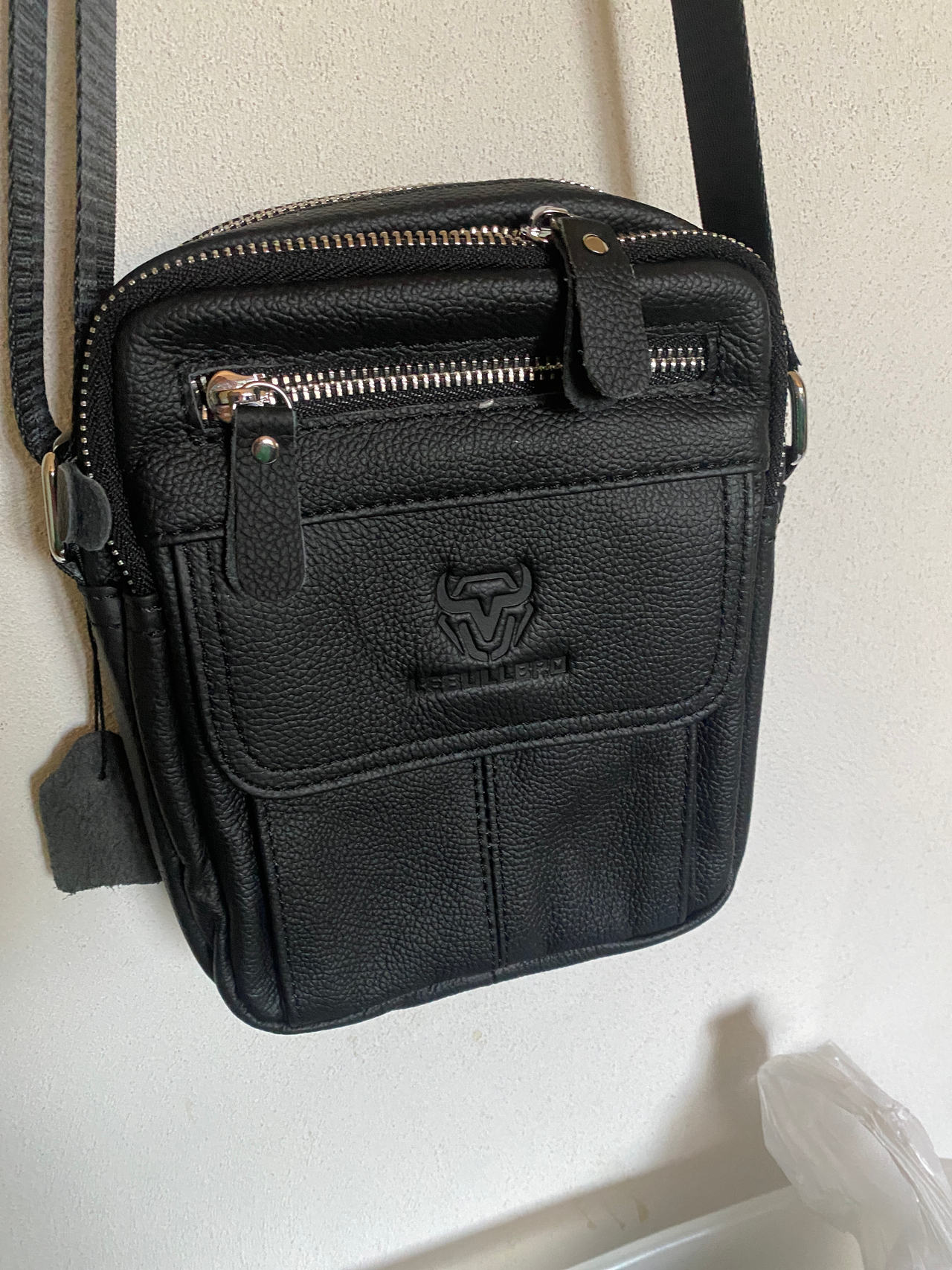 Bullcaptain Leather Crossbody Bag