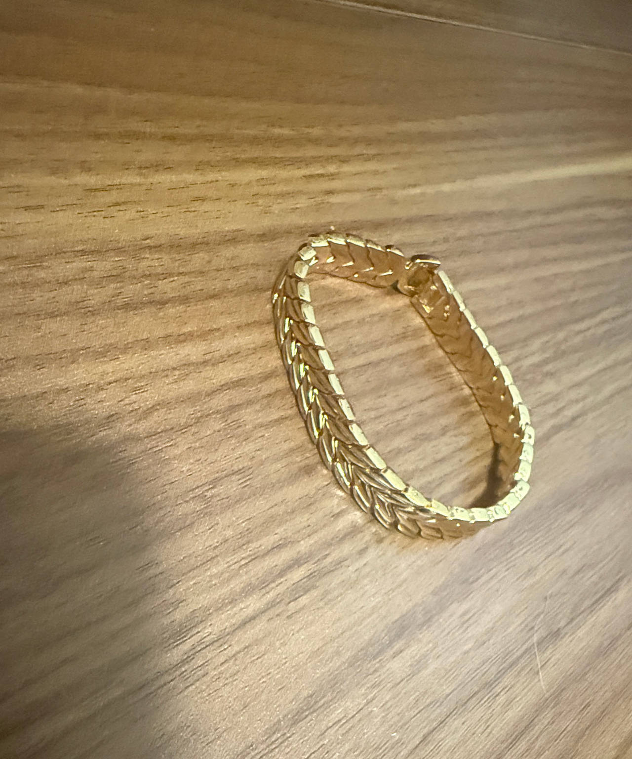 Gold-Tone Chevron Link Bracelet