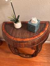 Round Wooden Pedestal Side Table - Image 2