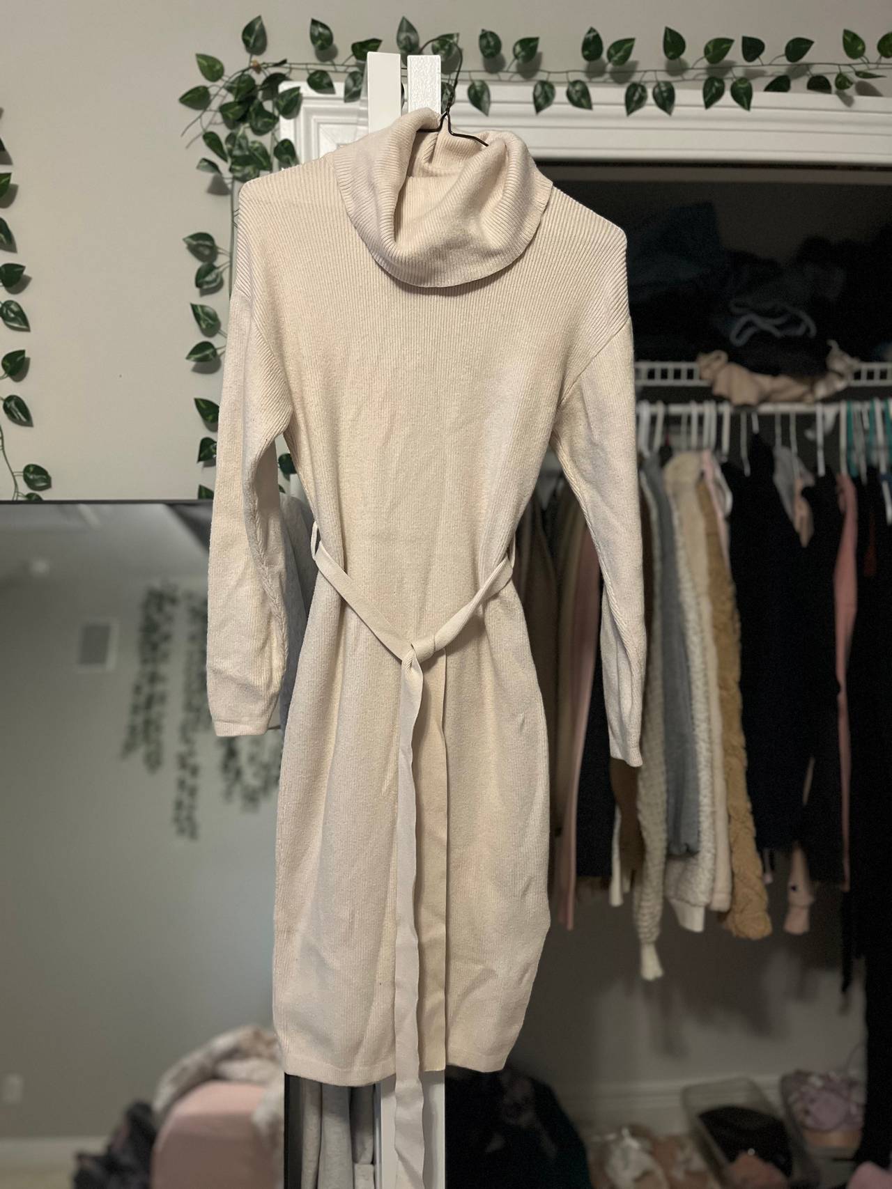 Knit sweater dress