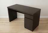 IKEA MALM Desk with Drawer & Cabinet Black Office Computer - Image 4