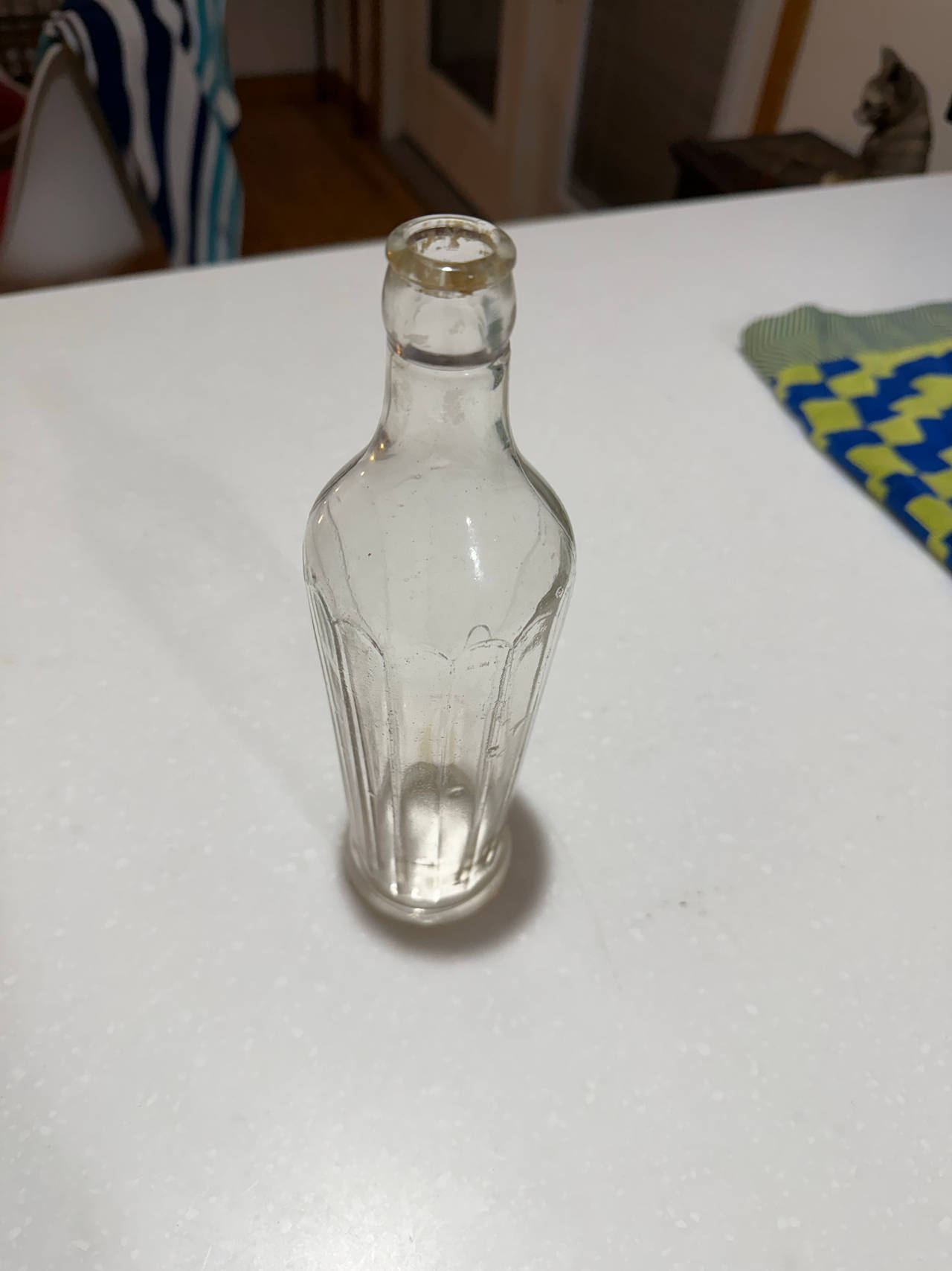 Vintage Paneled Glass Bottle